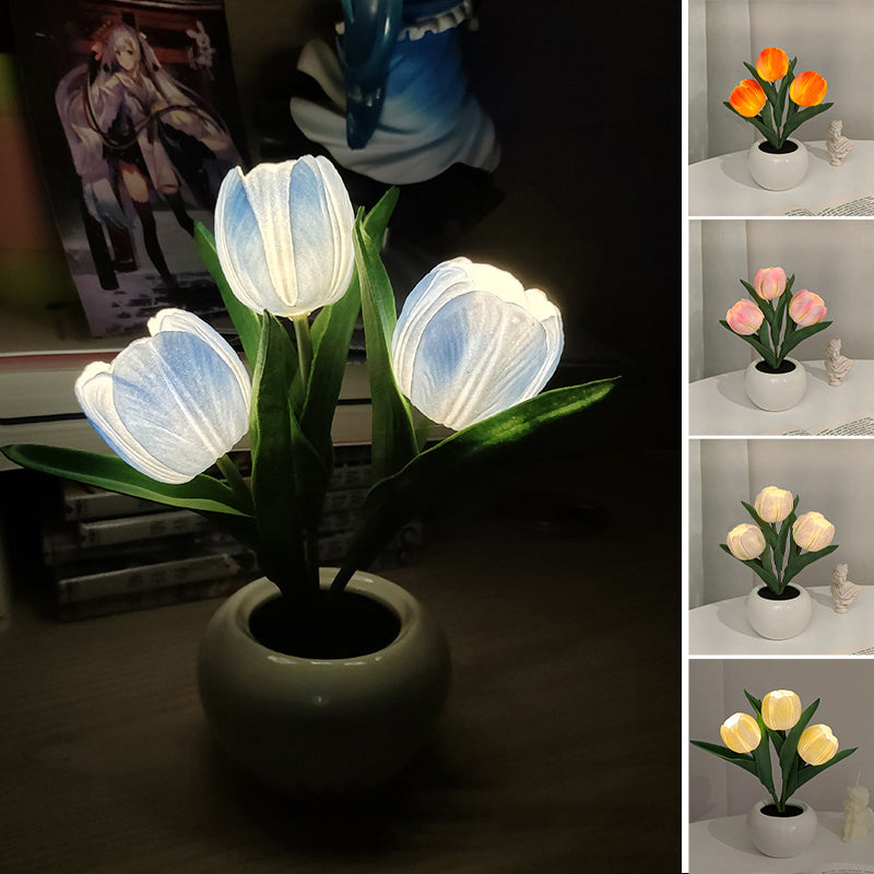 Gluschwein - LED-Tulpen-Nachtlicht-Blumen-Tischlampe