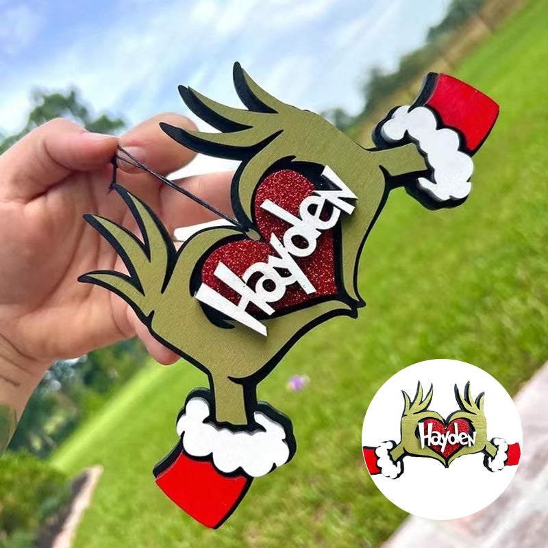 Gluschwein - Personalisierter Grinchmas-Ornament, Weihnachtsschmuck