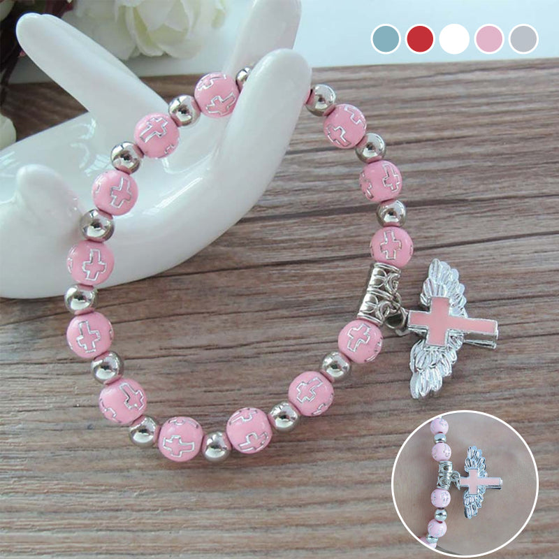 Gluschwein - Angel Wing Cross Bracelet