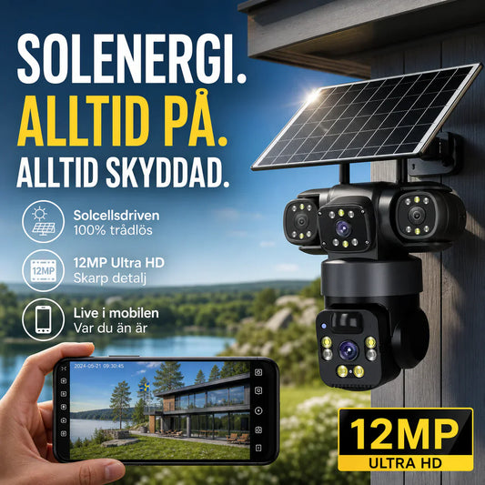 Gluschwein - 🥳HEISSER SALE 2026🥳💞50.000+ VERKAUFT!👵❤️ Solarbetriebene Mehrwinkel-Überwachungskamera