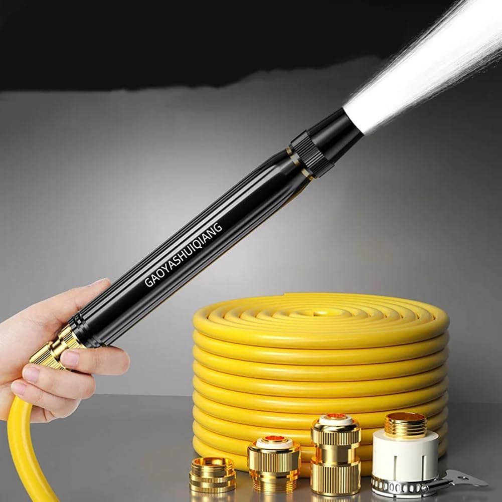 ⏰LETZTER TAG: 2 kaufen, 1 gratis!!🔥Hochdruck-Autowaschpistole für zu Hause mit Druckerhöhungsdüse und Schlauch – ein Muss für die Bewässerung von Pflanzen und Gemüse sowie zum Autowaschen.👍💦