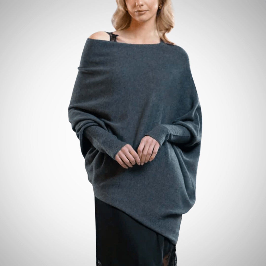 Jana - Suéter con hombros asimétricos en un diseño de punto moderno