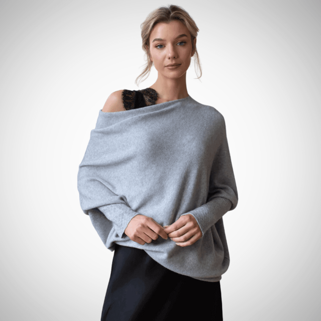 Jana - Suéter con hombros asimétricos en un diseño de punto moderno