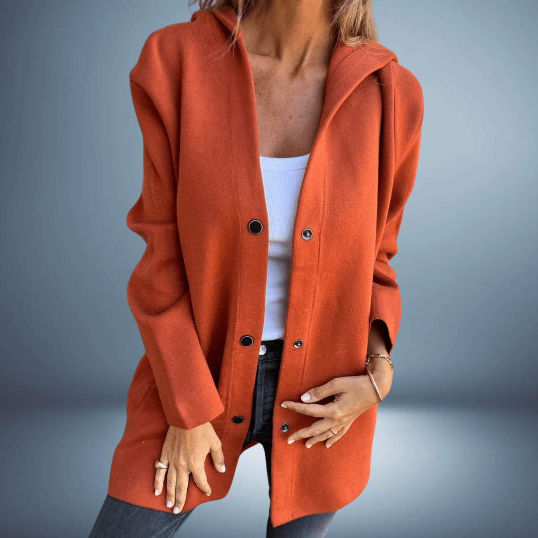 Jasmin - Cómoda chaqueta con capucha y bolsillo tipo canguro para el tiempo libre.