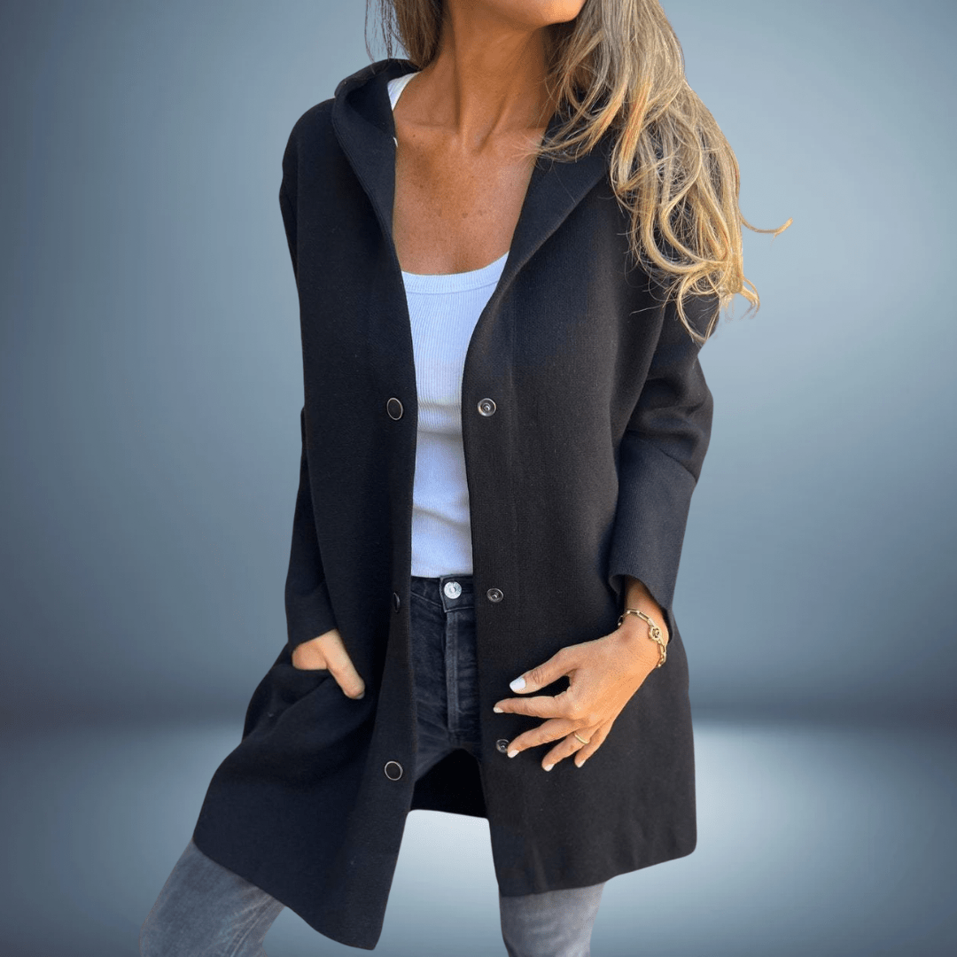 Jasmin - Cómoda chaqueta con capucha y bolsillo tipo canguro para el tiempo libre.