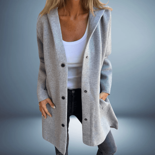 Jasmin - Cómoda chaqueta con capucha y bolsillo tipo canguro para el tiempo libre.