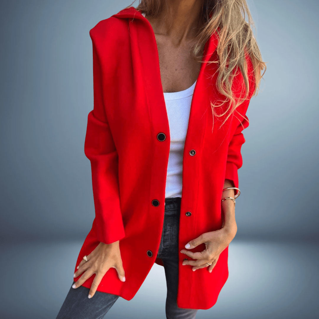 Jasmin - Cómoda chaqueta con capucha y bolsillo tipo canguro para el tiempo libre.