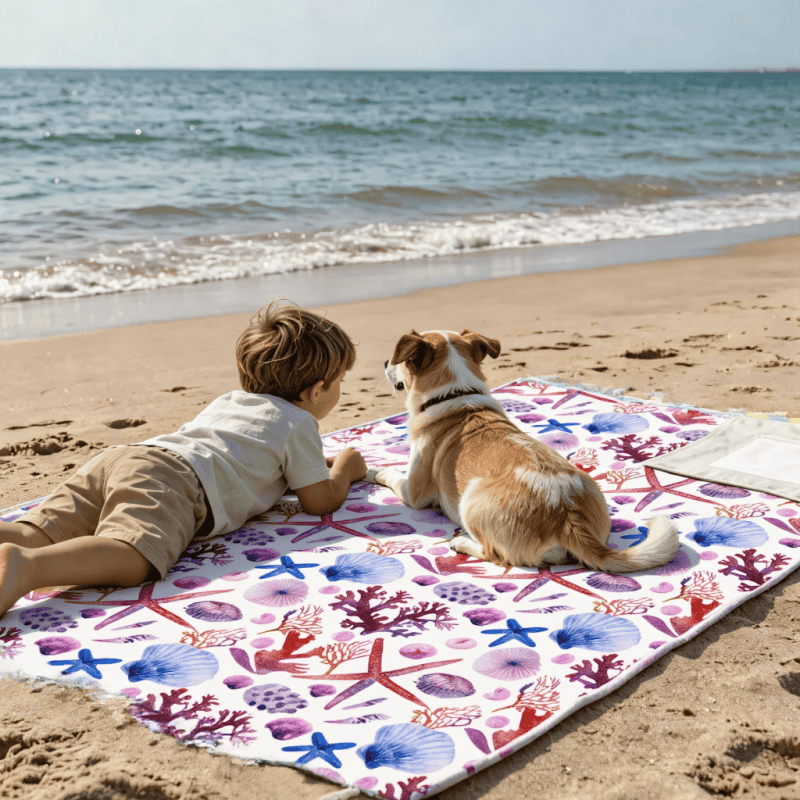 Gluschwein - 🌞Frühlingserwachen: 50% Rabatt!🏖 2-in-1 Strandtuch + Handtaschen-Set | 100 % Bio-Baumwolle, sandabweisendes Design