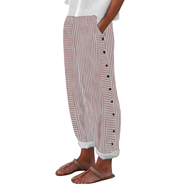Gluschwein - 🔥Solange der Vorrat reicht 40 % Rabatt!🎉Bequeme blau gestreifte Hose mit Seitentaschen