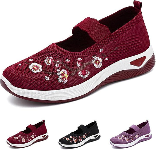 Gluschwein - 🥿 58% RABATT! 🔥 Freizeitliche Loafers mit Blumenstickerei aus Strickstoff – Bequem, elastisch & perfekt für Alltag, Büro oder Spaziergänge im Sommer 🌸