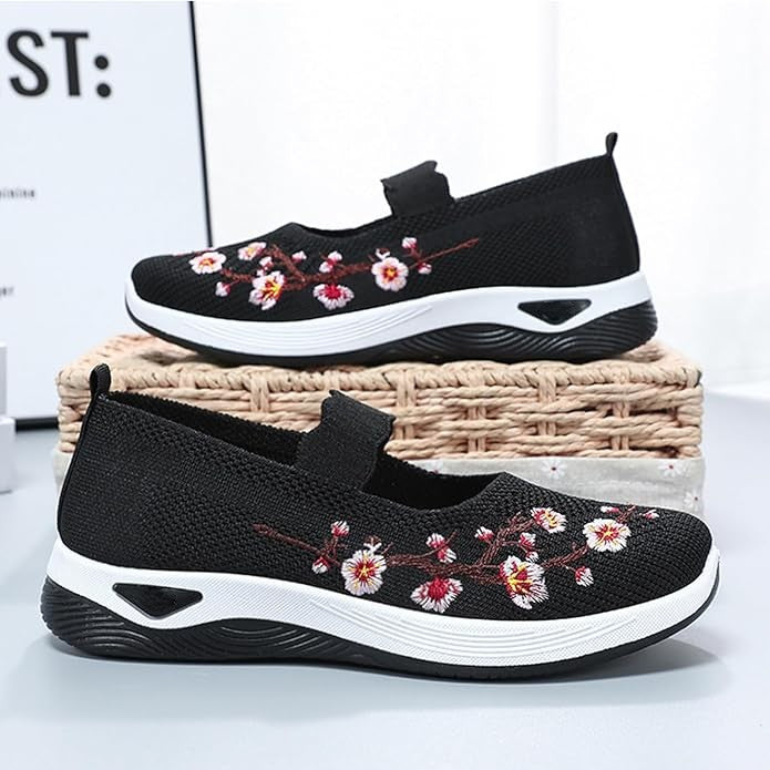 Gluschwein - 🥿 58% RABATT! 🔥 Freizeitliche Loafers mit Blumenstickerei aus Strickstoff – Bequem, elastisch & perfekt für Alltag, Büro oder Spaziergänge im Sommer 🌸