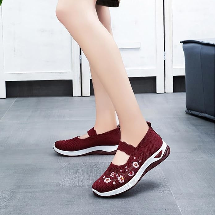 Gluschwein - 🥿 58% RABATT! 🔥 Freizeitliche Loafers mit Blumenstickerei aus Strickstoff – Bequem, elastisch & perfekt für Alltag, Büro oder Spaziergänge im Sommer 🌸
