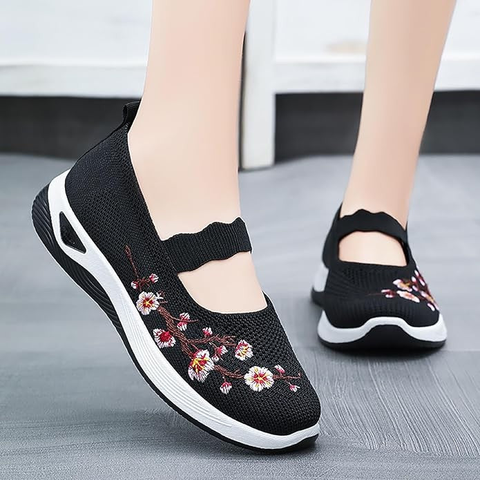 Gluschwein - 🥿 58% RABATT! 🔥 Freizeitliche Loafers mit Blumenstickerei aus Strickstoff – Bequem, elastisch & perfekt für Alltag, Büro oder Spaziergänge im Sommer 🌸