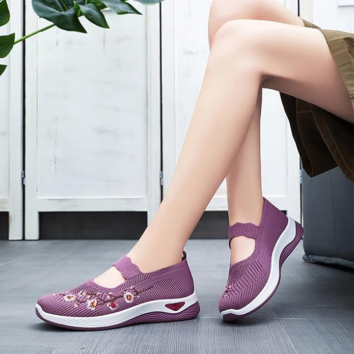Gluschwein - 🥿 58% RABATT! 🔥 Freizeitliche Loafers mit Blumenstickerei aus Strickstoff – Bequem, elastisch & perfekt für Alltag, Büro oder Spaziergänge im Sommer 🌸