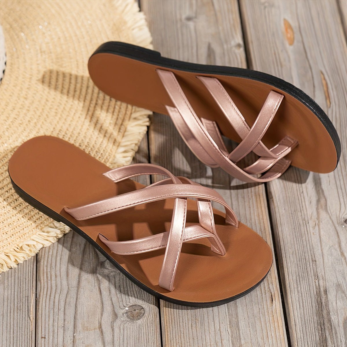 Lisa - Clip Zehen Flache Sommer Sandalen