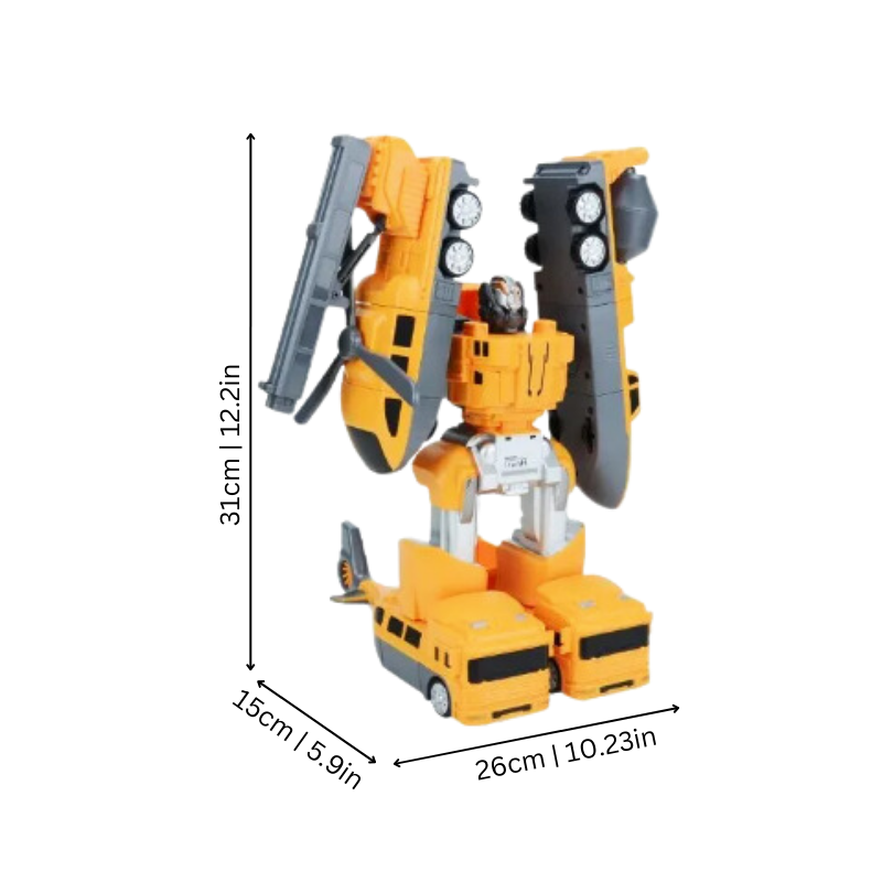 Magnetischer Transformationsroboter™ Bagger, Mischwagen und Technikwagen in einem