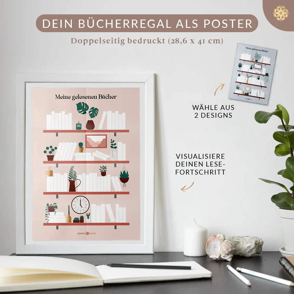 Buchjournal mit Poster für