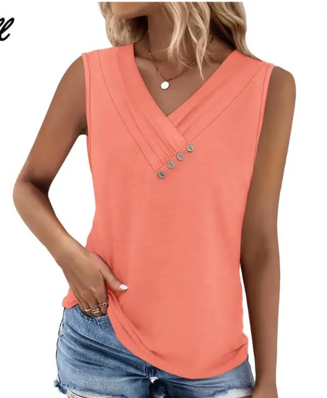 Gluschwein - Einfarbiges V-Ausschnitt-Tanktop für Damen – atmungsaktiv & vielseitig