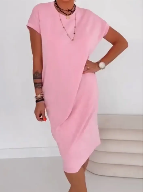 Gluschwein - 🌺Sommer-Aktion: 50 % Rabatt!💐 Lässiges Kurzarm-T-Shirt-Kleid für Damen