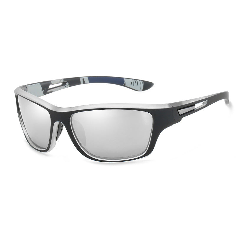 Gluschwein - Blendfreie Outdoor-Sportsonnenbrille mit polarisierten Gläsern Silber