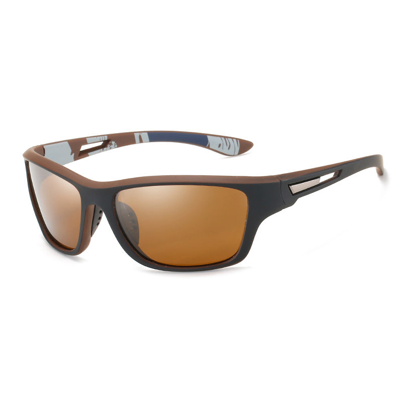 Gluschwein - Blendfreie Outdoor-Sportsonnenbrille mit polarisierten Gläsern Braun