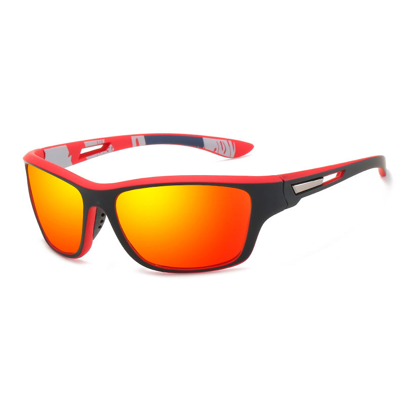 Gluschwein - Blendfreie Outdoor-Sportsonnenbrille mit polarisierten Gläsern Rot