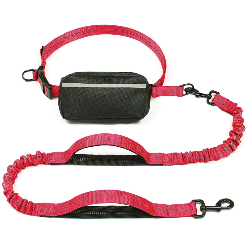 Laisse et sac ceinture multifonctions pour chien