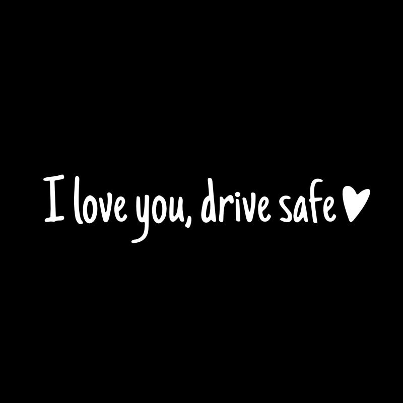 Gluschwein - Spiegelaufkleber „I Love You Drive Safe“