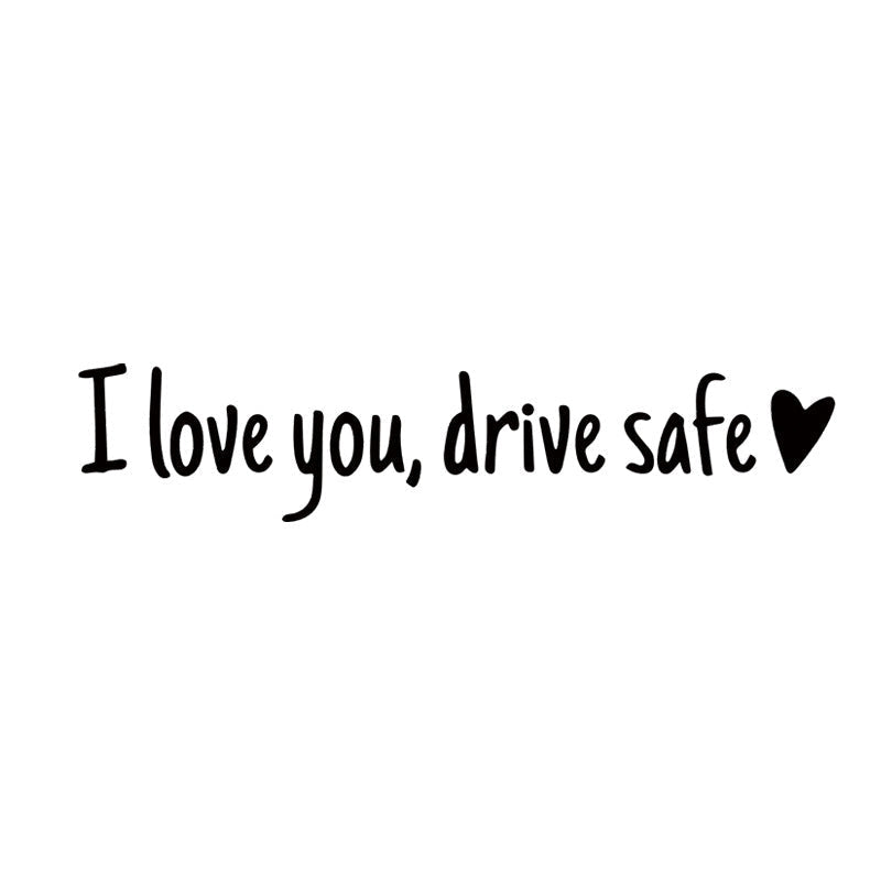 Gluschwein - Spiegelaufkleber „I Love You Drive Safe“