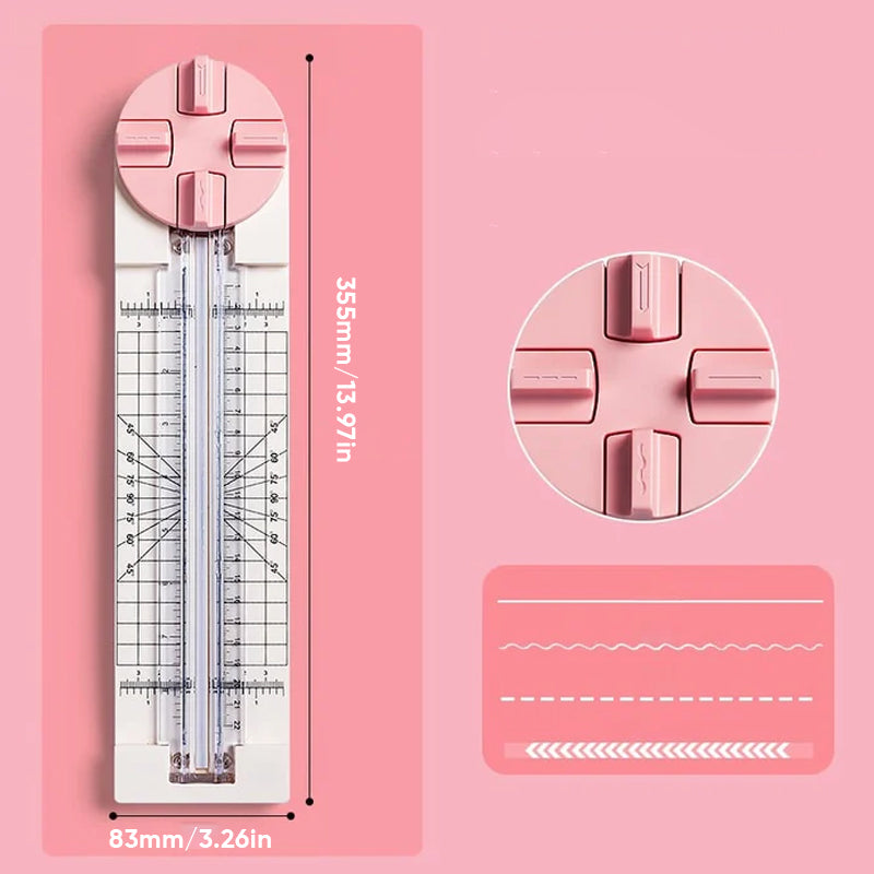 Gluschwein - Tragbarer Mini-Papierschneider Rosa(4-in-1-Papierschneider)