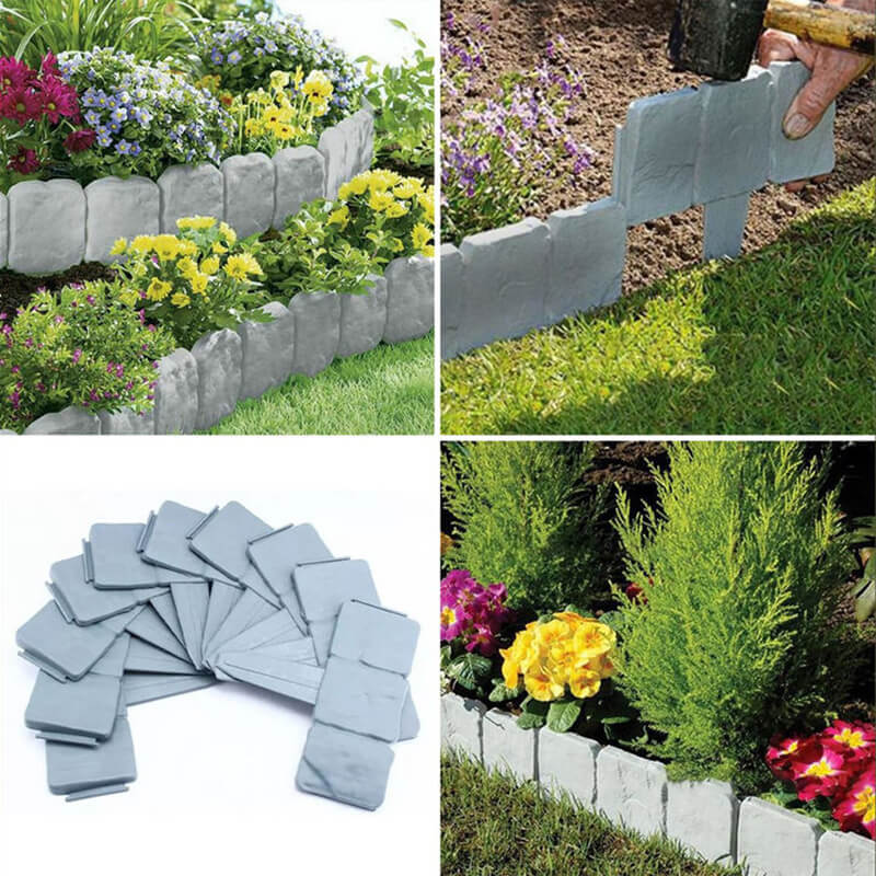 Gluschwein - 🏡 50 % RABATT! 🌿 Gartenzaun aus Kunststein – einfach zu montieren, erweiterbar und naturgetreu ✨