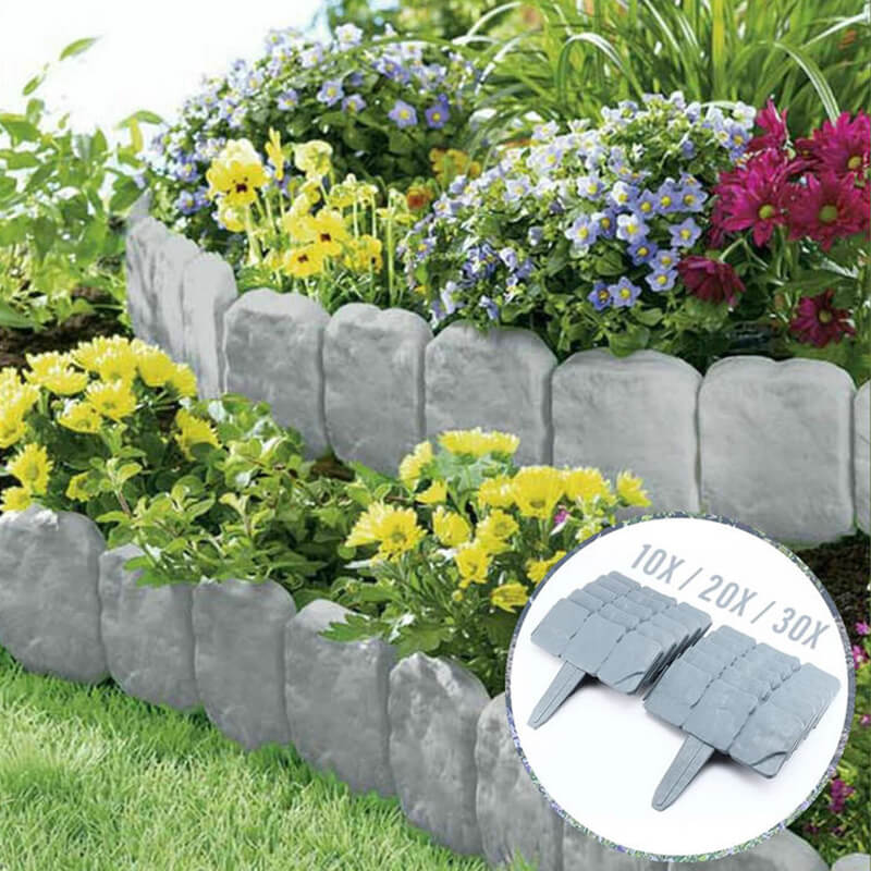 Gluschwein - 🏡 50 % RABATT! 🌿 Gartenzaun aus Kunststein – einfach zu montieren, erweiterbar und naturgetreu ✨