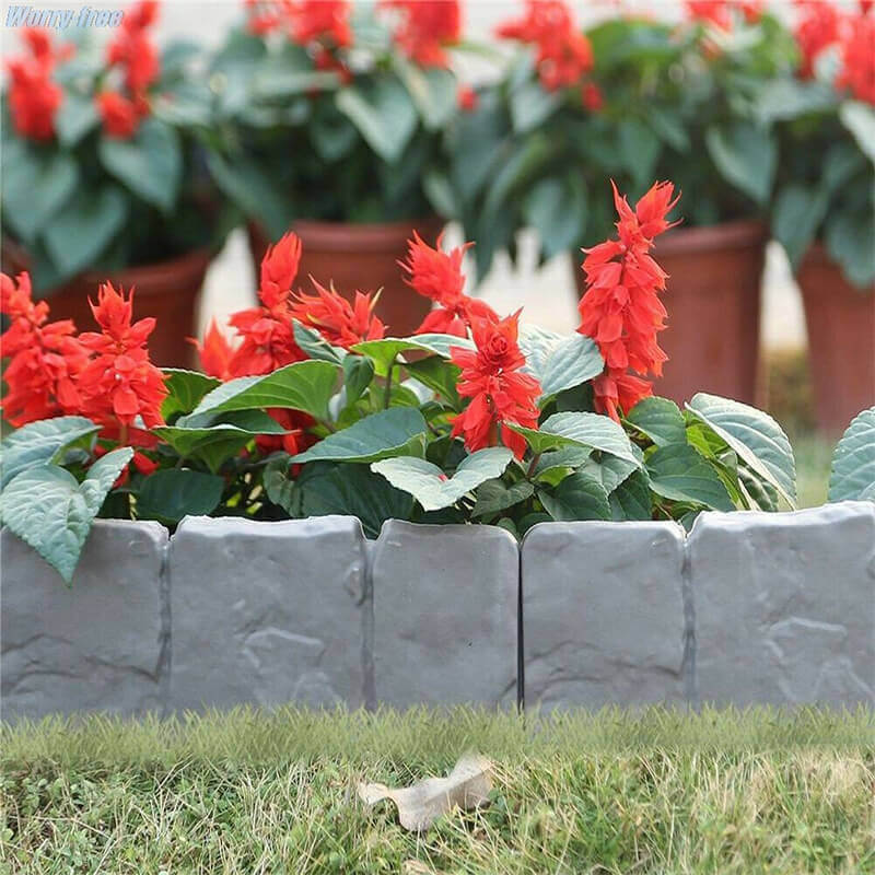 Gluschwein - 🏡 50 % RABATT! 🌿 Gartenzaun aus Kunststein – einfach zu montieren, erweiterbar und naturgetreu ✨
