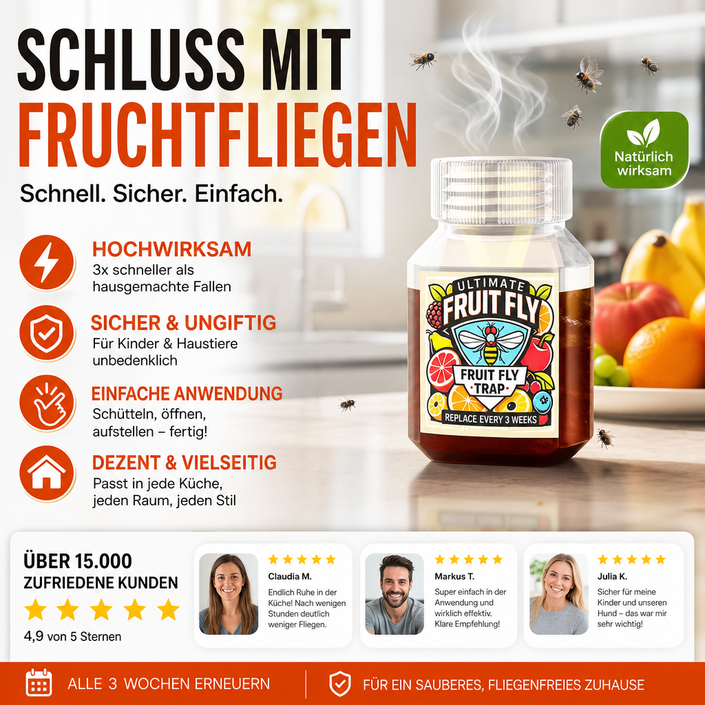 🔥 Heute -50 % 🍎 Lockstoff für Fruchtfliegenfallen