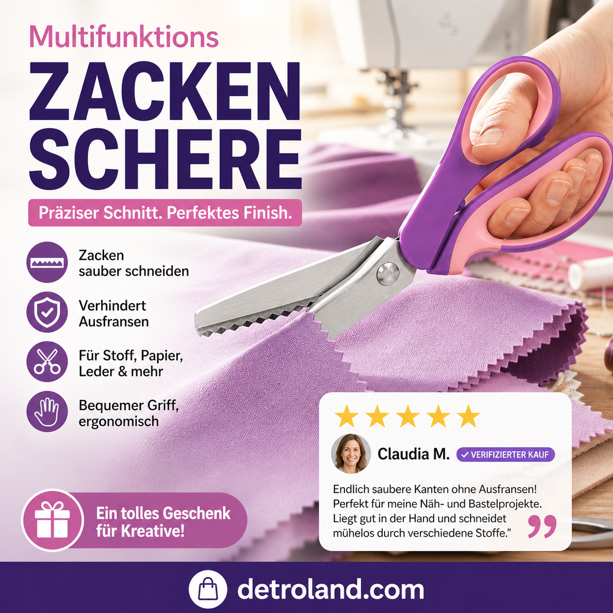 🥳✨ Multifunktionale Zickzack-Schere, gezackte Schere ✂️🧵