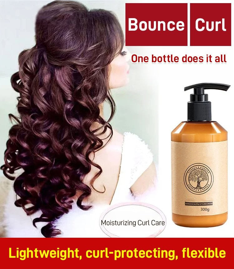 💆‍♀️💧 Marokkanische Styling-Creme für Volumen & Elastizität 👩‍🦰✨ definierte Locken & seidig-glattes Haar, repariert trockenes & geschädigtes Haar