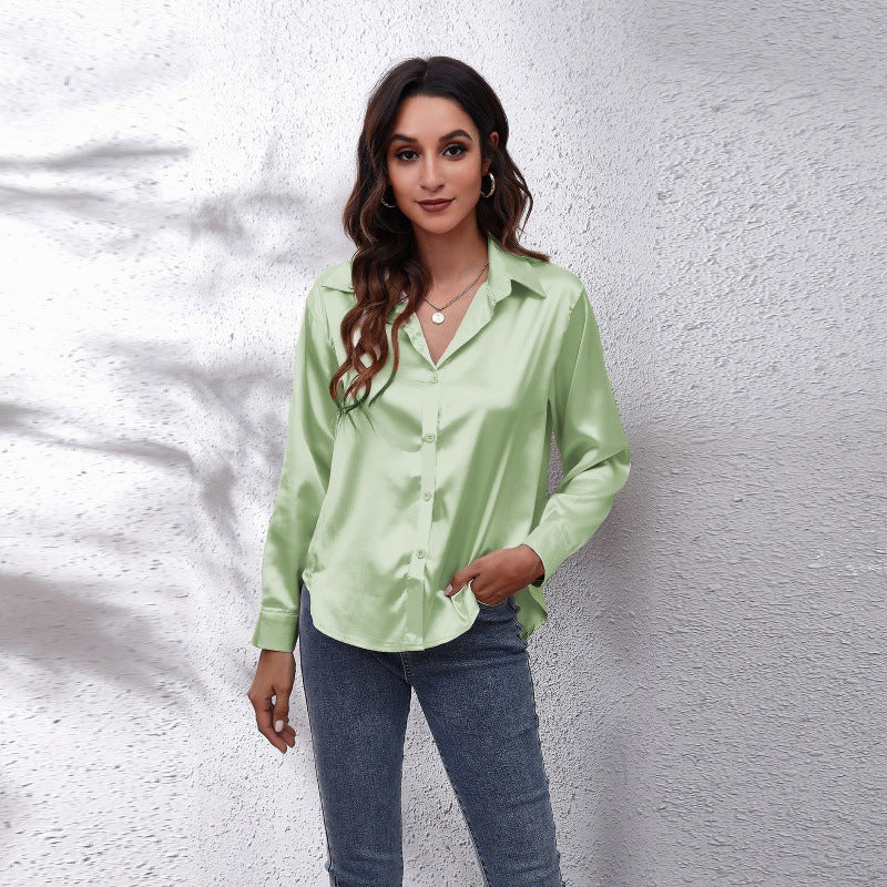 🎀Muttertag Sonderangebot 49% Rabatt🎁Elegantes Satinhemd für Damen