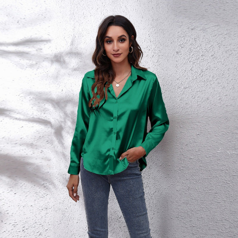 🎀Muttertag Sonderangebot 49% Rabatt🎁Elegantes Satinhemd für Damen