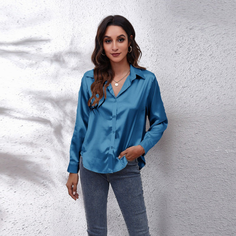 🎀Muttertag Sonderangebot 49% Rabatt🎁Elegantes Satinhemd für Damen