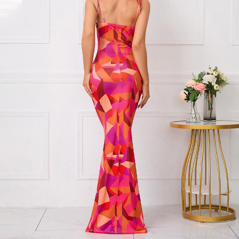 😍Zeitlich begrenzter Rabatt 49% 💥🌸 Fischschwanz Saum Blumendruck Kleider 👗