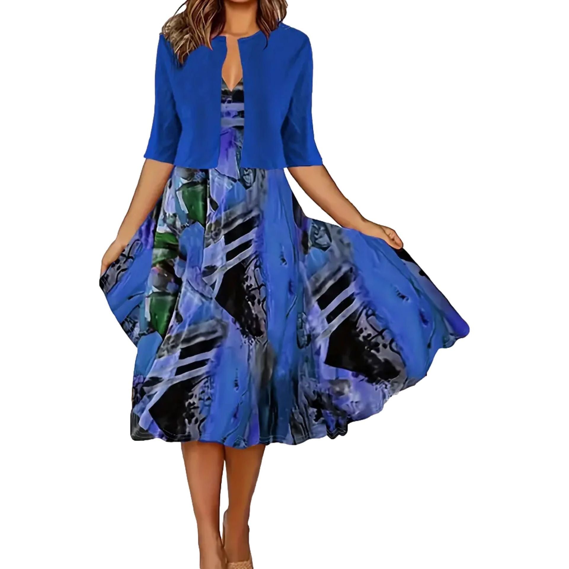 Gluschwein - 💎 -50% AUF DAS ELEGANTE ZWEITEILER-SET! 💎 Ärmelloses Kleid & Kurzer Cardigan – Perfekt für Cocktailpartys & Business 👗