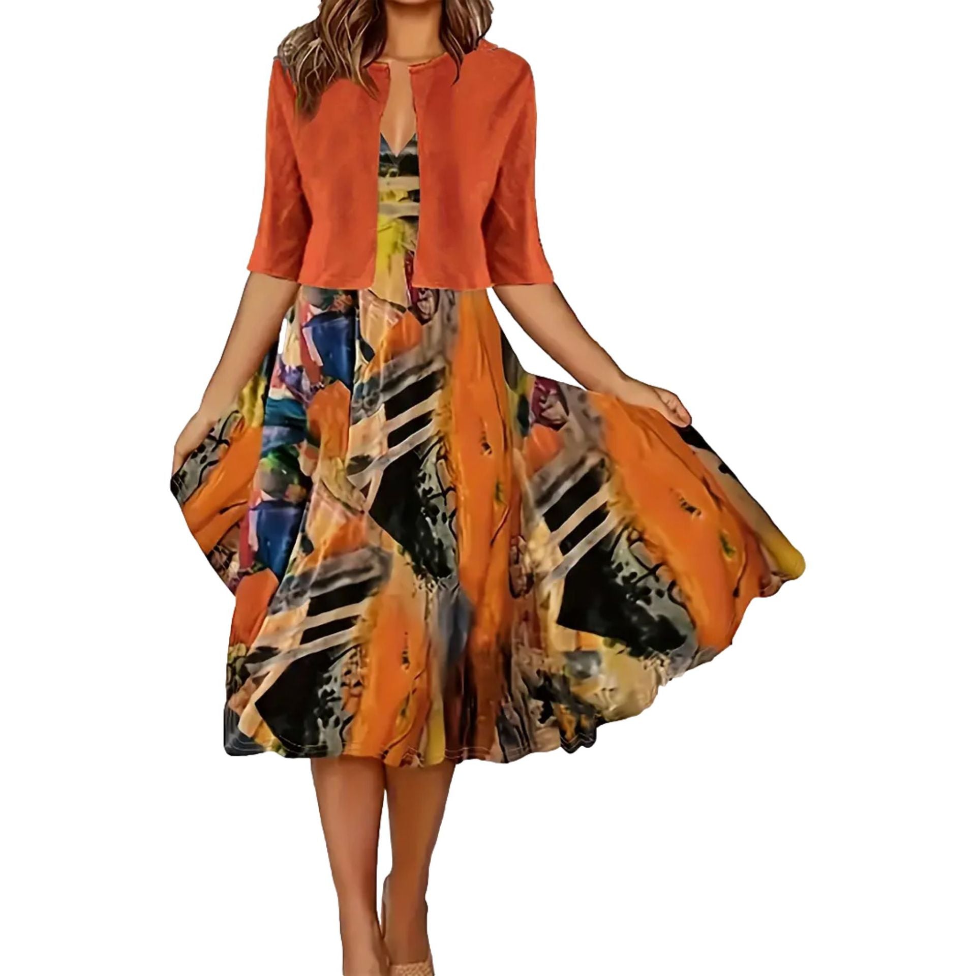 Gluschwein - 💎 -50% AUF DAS ELEGANTE ZWEITEILER-SET! 💎 Ärmelloses Kleid & Kurzer Cardigan – Perfekt für Cocktailpartys & Business 👗