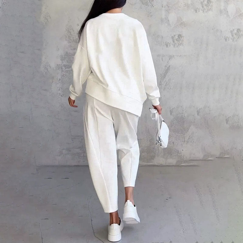 Elena | Zweiteiliges Set mit Langarm-Top und weiter Hose