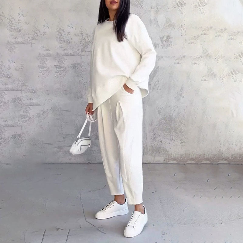 Elena | Zweiteiliges Set mit Langarm-Top und weiter Hose