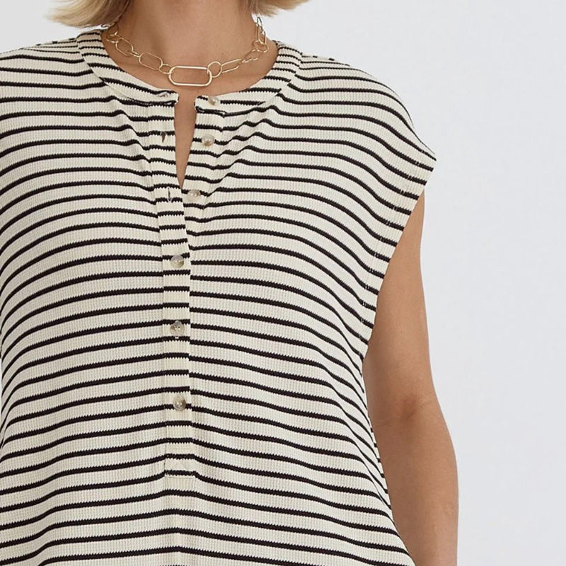 🌺 LIMITIERT: 49% RABATT! 🔥 Gestreifter Freizeit-Jumpsuit für Damen