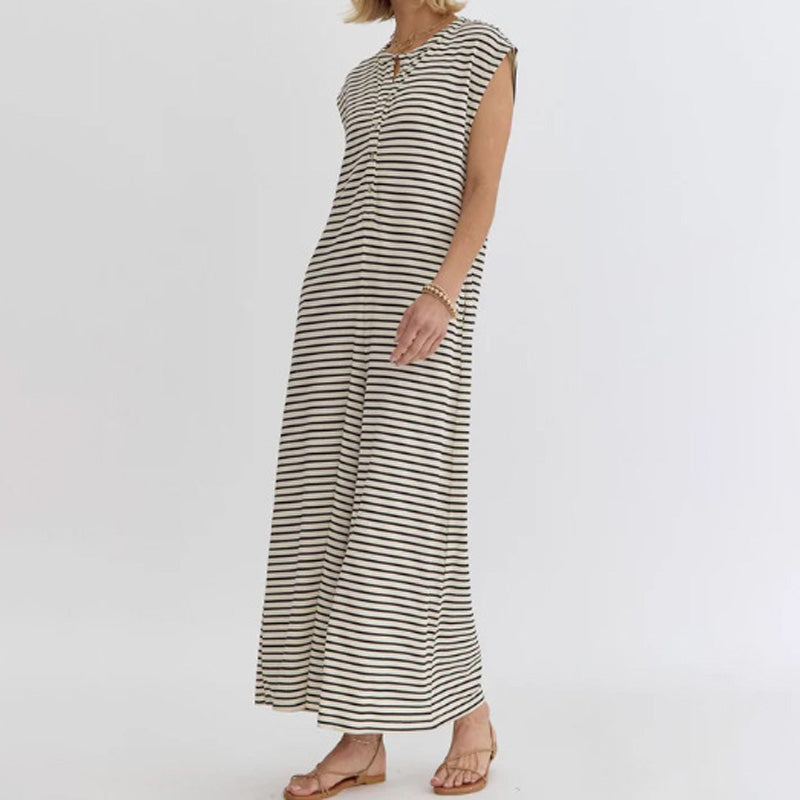 🌺 LIMITIERT: 49% RABATT! 🔥 Gestreifter Freizeit-Jumpsuit für Damen