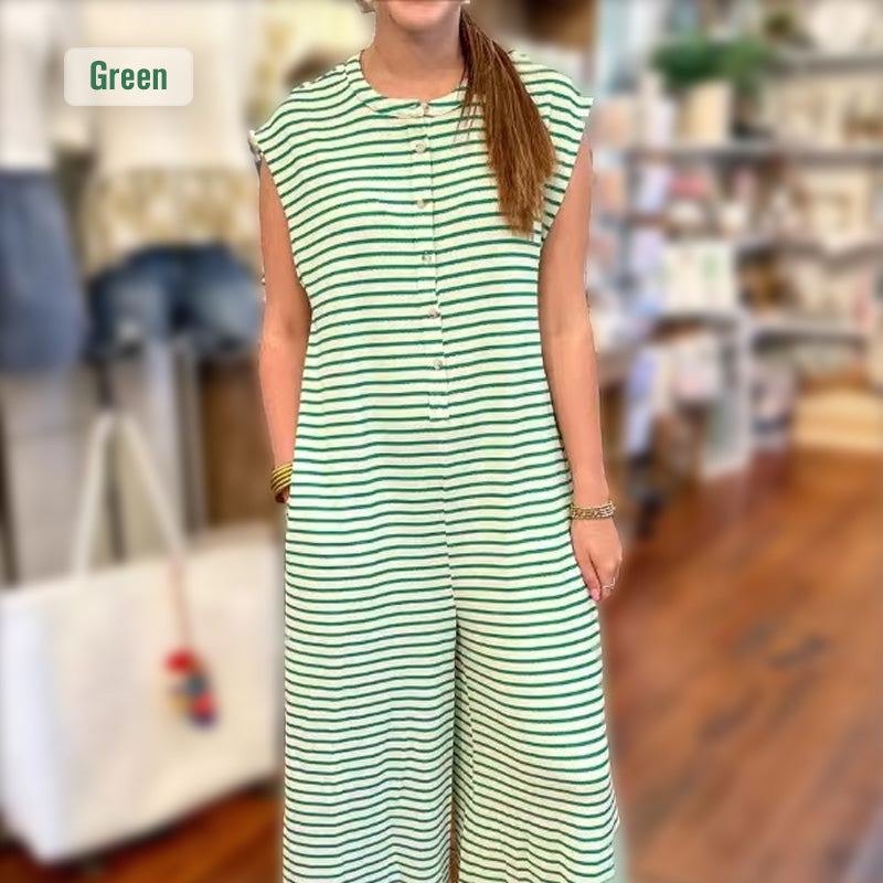 🌺 LIMITIERT: 49% RABATT! 🔥 Gestreifter Freizeit-Jumpsuit für Damen