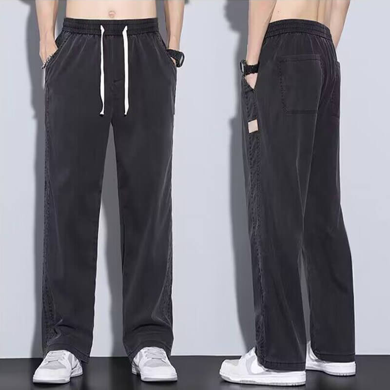 Gluschwein - Atmungsaktive und vielseitige Freizeithose aus Tencel für Herren mit weitem Bein