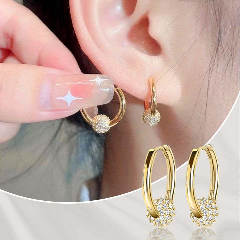 💫【 LIMITED-TIME 50% RABATT!】 👑 Goldene Kugelohrringe – Zart, Leicht & Zeitlos Elegant ✨|Das perfekte Muttertagsgeschenk