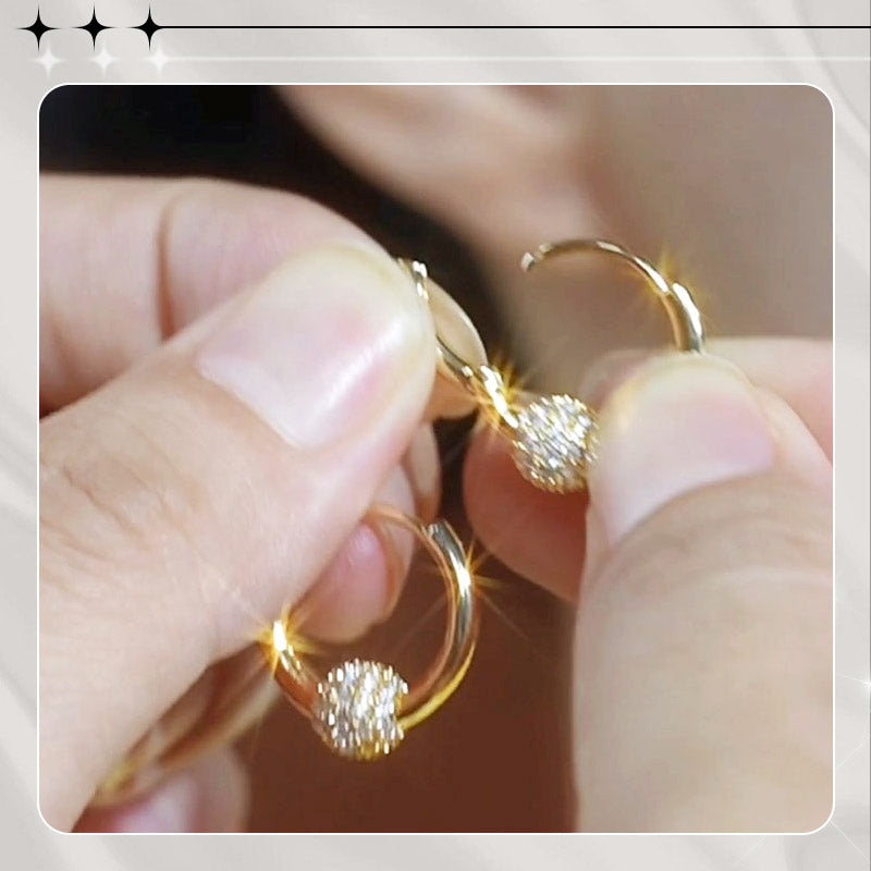 💫【 LIMITED-TIME 50% RABATT!】 👑 Goldene Kugelohrringe – Zart, Leicht & Zeitlos Elegant ✨|Das perfekte Muttertagsgeschenk